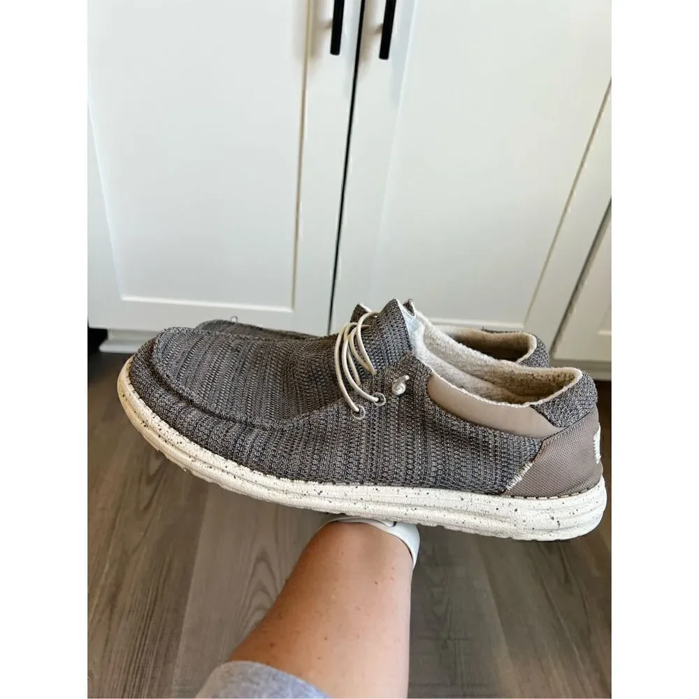 Hey Dude Men's 13 Patrick Sox Slip On Shoes Dusty Olive Green Grey Comfort